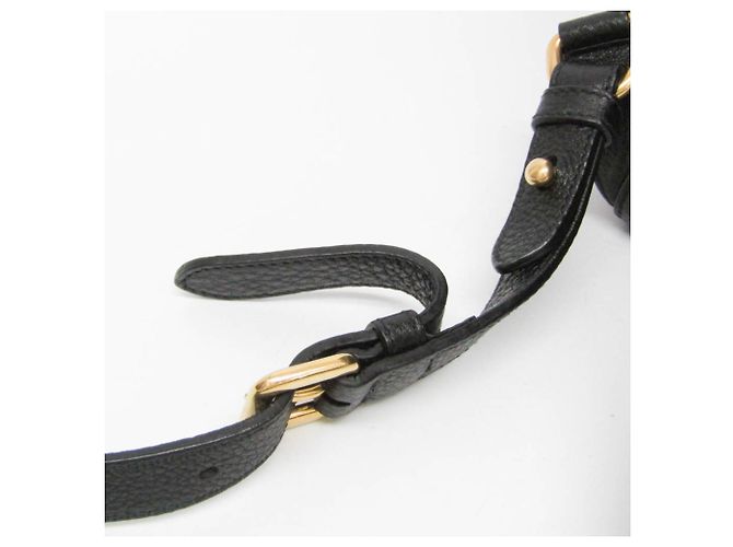 Mochila de couro feminina Prada VIT.DAINO Preto - vista 9