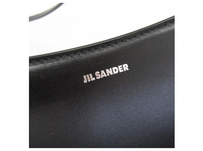 Borsa a spalla in pelle donna Jil Sander Crescent Nero - vista 10