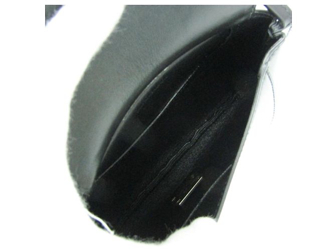 Borsa a spalla in pelle donna Jil Sander Crescent Nero - vista 3