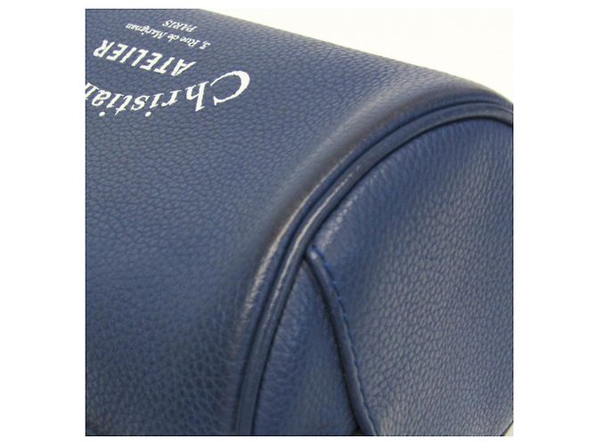 Christian Dior Borsa a spalla in pelle Dior Homme Atelier Roller in blu navy - vista 10