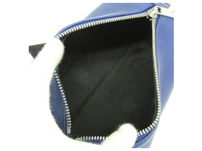Christian Dior Borsa a spalla in pelle Dior Homme Atelier Roller in blu navy - vista 3