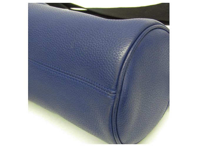 Christian Dior Borsa a spalla in pelle Dior Homme Atelier Roller in blu navy - vista 4