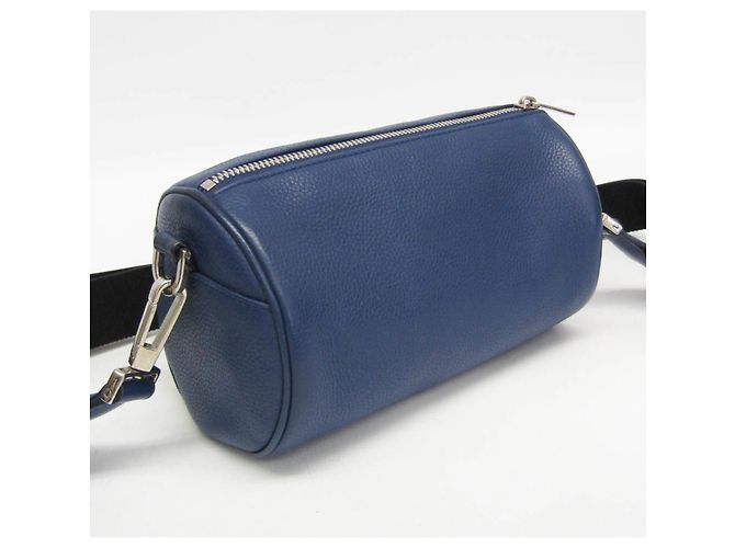 Christian Dior Borsa a spalla in pelle Dior Homme Atelier Roller in blu navy - vista 6