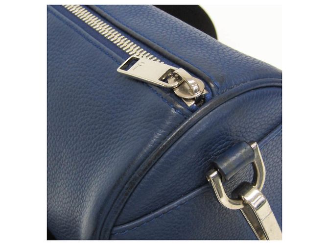 Christian Dior Borsa a spalla in pelle Dior Homme Atelier Roller in blu navy - vista 9