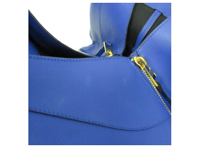 Borsa a mano Hammock Medium Loewe in pelle blu - vista 16