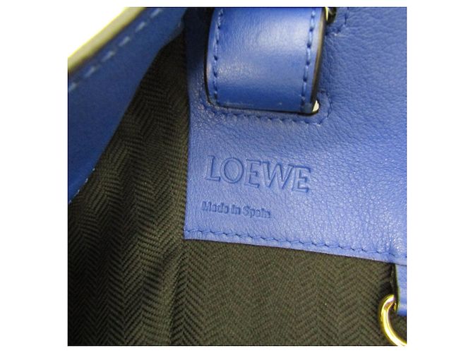 Borsa a mano Hammock Medium Loewe in pelle blu - vista 19