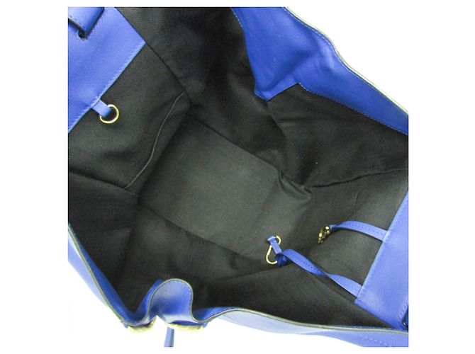 Borsa a mano Hammock Medium Loewe in pelle blu - vista 3