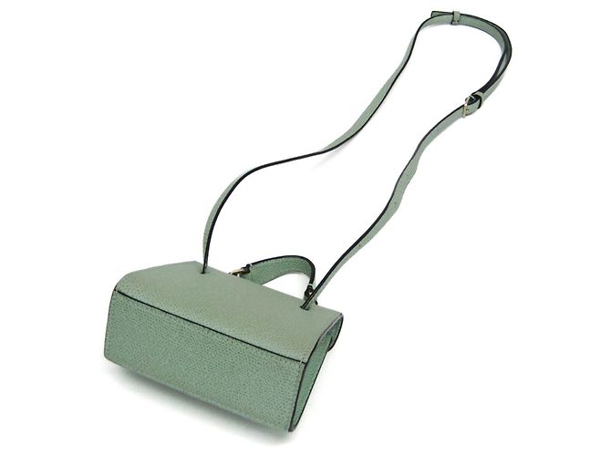 Valextra ISIDE GÜRTEL Leder Bauchtasche/Schultertasche Grün - Ansicht 3