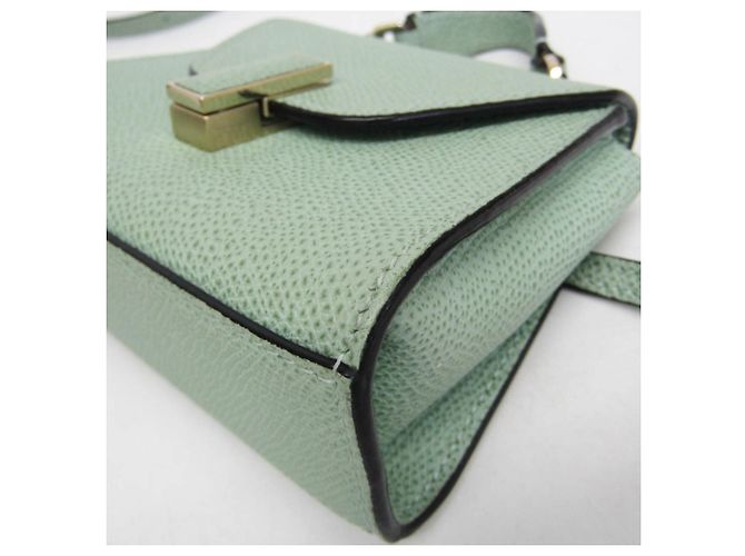 Valextra ISIDE GÜRTEL Leder Bauchtasche/Schultertasche Grün - Ansicht 6