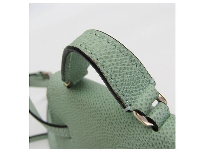 Valextra ISIDE GÜRTEL Leder Bauchtasche/Schultertasche Grün - Ansicht 9