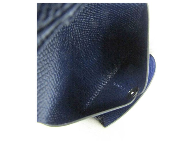 Monedero de cuero de cabra Bastia de Hermès Azul marino - vista 4
