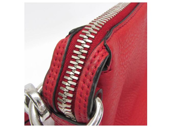 Borsa a spalla in pelle donna Prada Rosso - vista 10