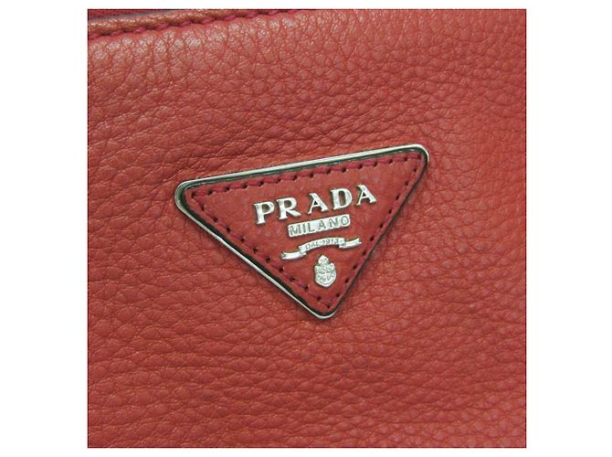 Borsa a spalla in pelle donna Prada Rosso - vista 14