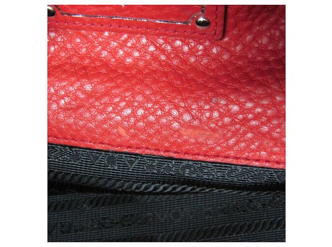 Borsa a spalla in pelle donna Prada Rosso - vista 15