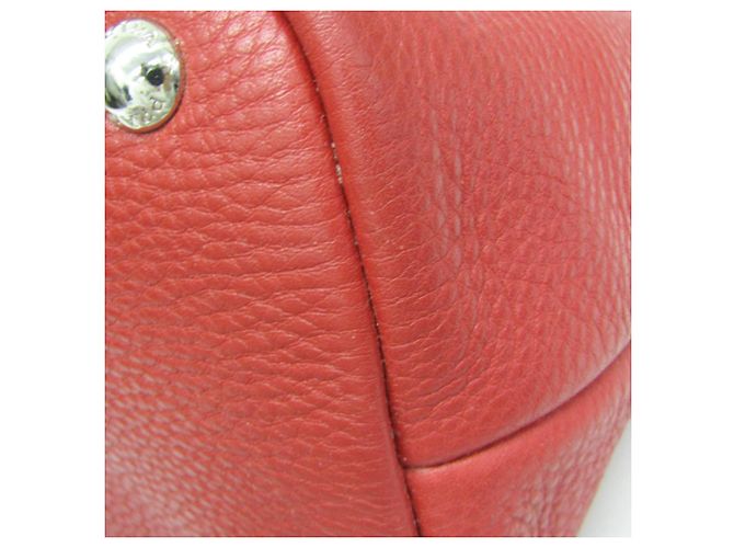 Borsa a spalla in pelle donna Prada Rosso - vista 6