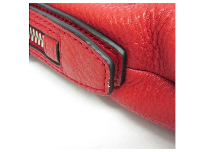 Borsa a spalla in pelle donna Prada Rosso - vista 8