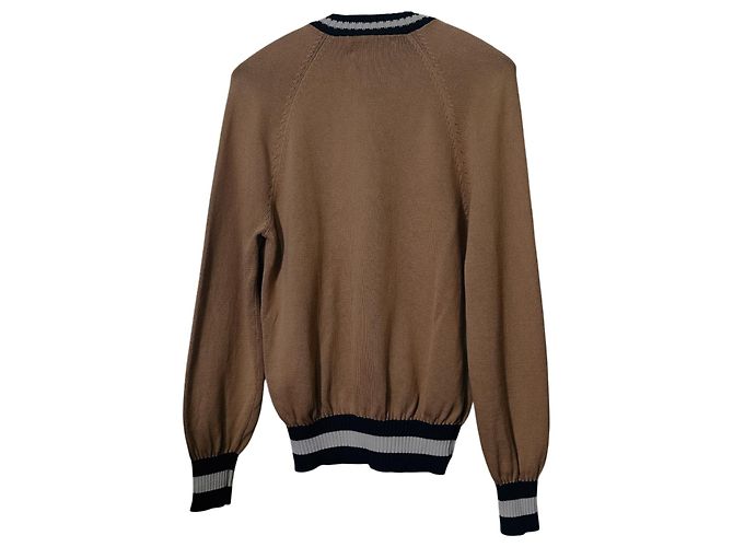 Brunello Cucinelli Herren V-Ausschnitt Pullover aus Baumwolle Mehrfarben - Ansicht 2