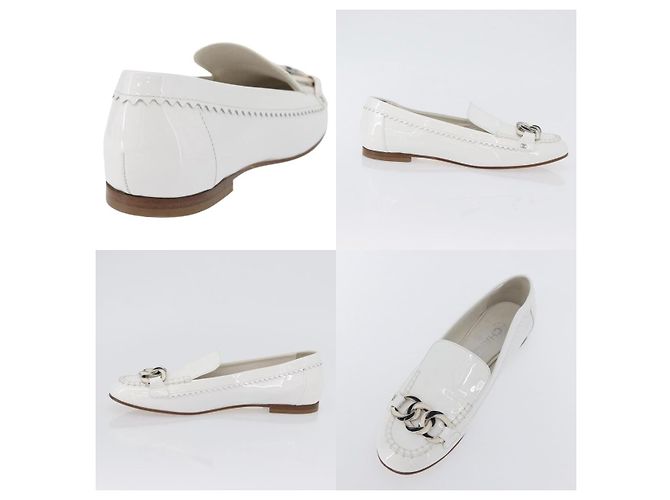 Mocassini Caviar Classici Chanel Bianco - vista 3