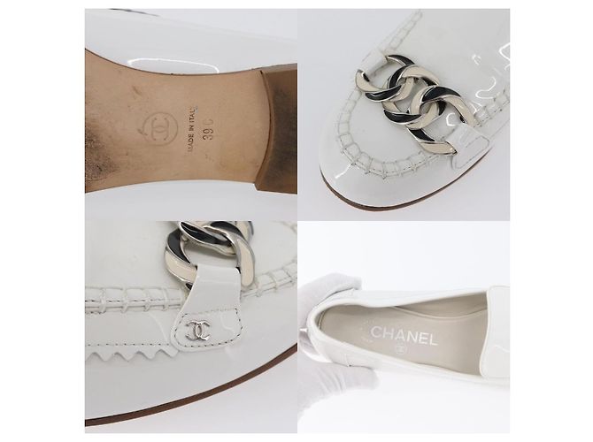 Mocassini Caviar Classici Chanel Bianco - vista 5
