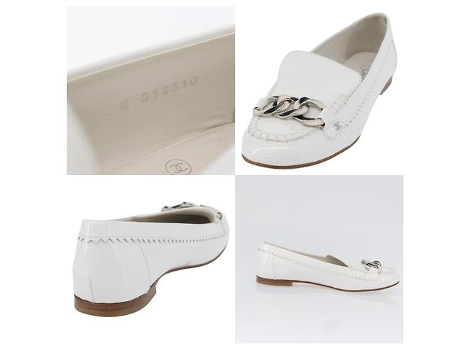 Mocassini Caviar Classici Chanel Bianco - vista 7