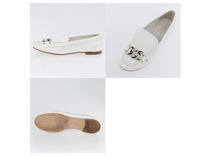 Mocassini Caviar Classici Chanel Bianco - vista 8
