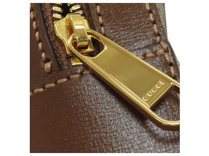 Borsa a tracolla Gucci 696016 Interlocking G GG Supreme Marrone - vista 11
