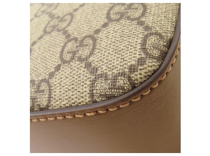 Borsa a tracolla Gucci 696016 Interlocking G GG Supreme Marrone - vista 14