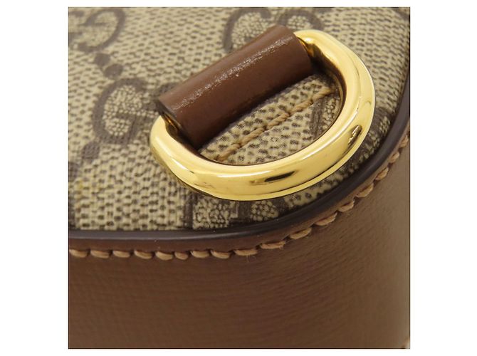 Borsa a tracolla Gucci 696016 Interlocking G GG Supreme Marrone - vista 16