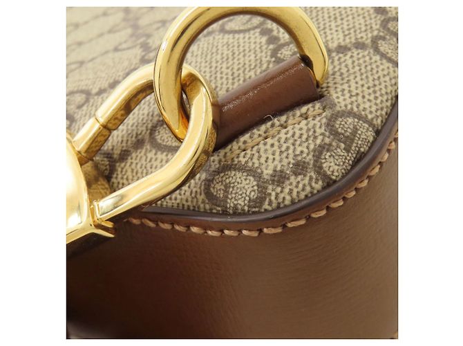 Borsa a tracolla Gucci 696016 Interlocking G GG Supreme Marrone - vista 17