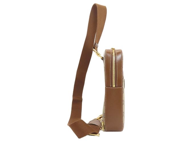 Borsa a tracolla Gucci 696016 Interlocking G GG Supreme Marrone - vista 3