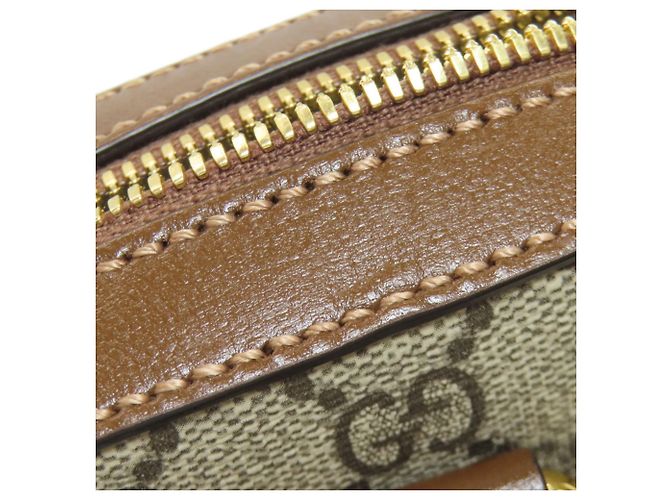Borsa a tracolla Gucci 696016 Interlocking G GG Supreme Marrone - vista 9