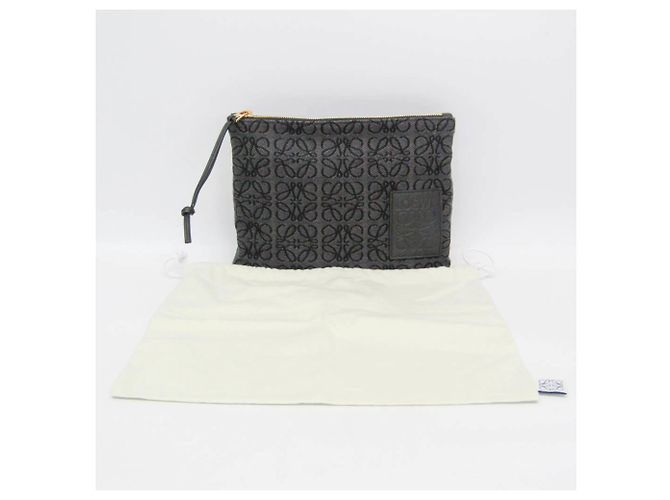 Borsa Clutch Oblong Anagram Loewe Nero - vista 2