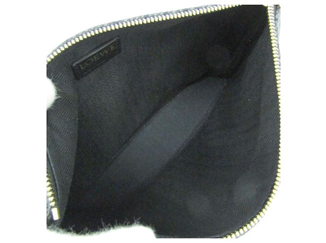Borsa Clutch Oblong Anagram Loewe Nero - vista 4