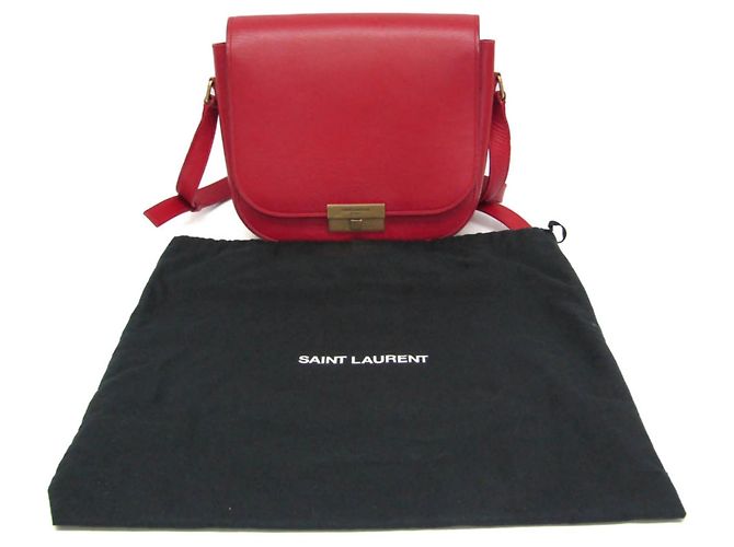 Borsa a Spalla in Pelle Betty Yves Saint Laurent Rosso - vista 2