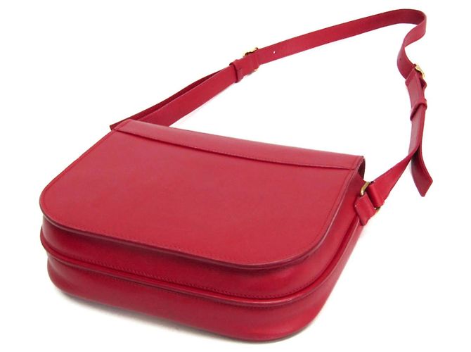 Borsa a Spalla in Pelle Betty Yves Saint Laurent Rosso - vista 3