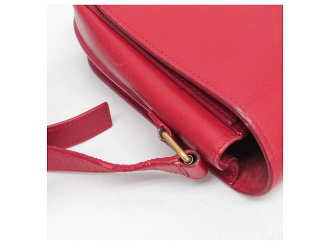 Borsa a Spalla in Pelle Betty Yves Saint Laurent Rosso - vista 7