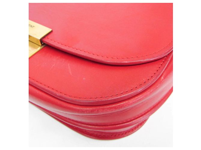 Borsa a Spalla in Pelle Betty Yves Saint Laurent Rosso - vista 8