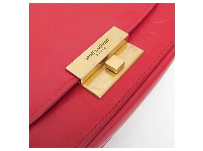 Borsa a Spalla in Pelle Betty Yves Saint Laurent Rosso - vista 9