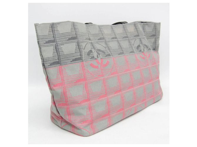 Borsa tote in nylon della nuova linea di viaggio di Chanel Marrone Rosa - vista 7