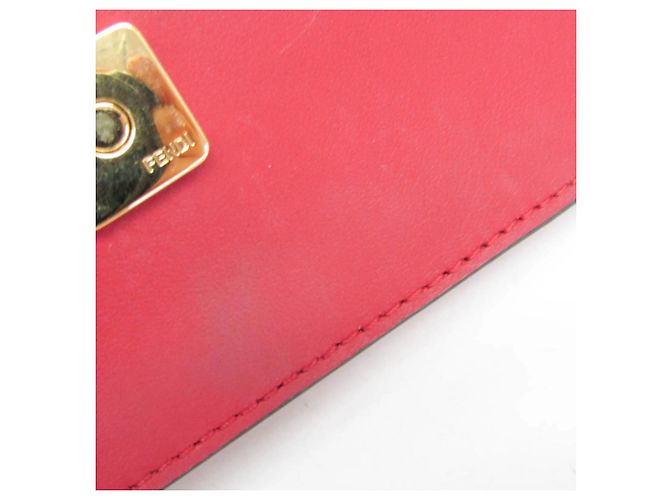 Portafoglio in Pelle Fendi Bag Bugs con Catena/Spalla per Donna Rosso - vista 12