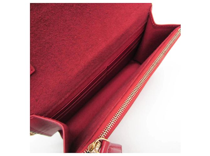 Portafoglio in Pelle Fendi Bag Bugs con Catena/Spalla per Donna Rosso - vista 4