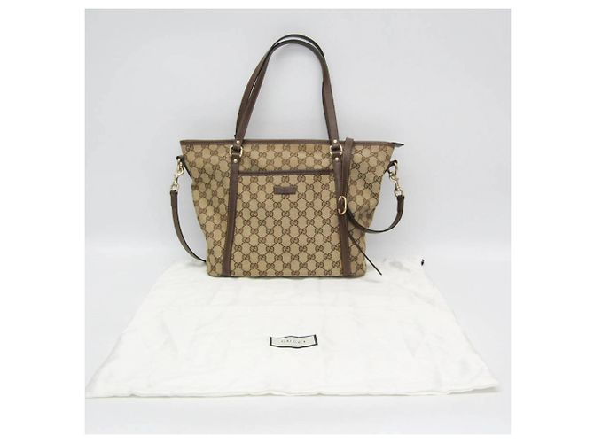 Gucci GG Canvas Damen Schultertasche Braun Beige - Ansicht 2