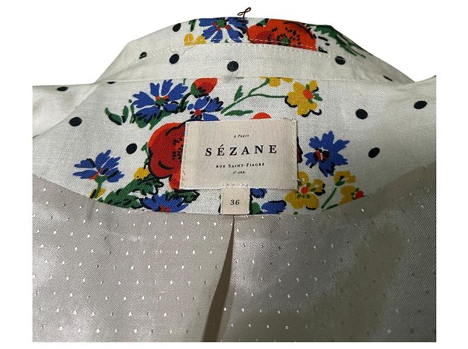 SéZane Christie Leinen Blumen Blazer Mehrfarben - Ansicht 7