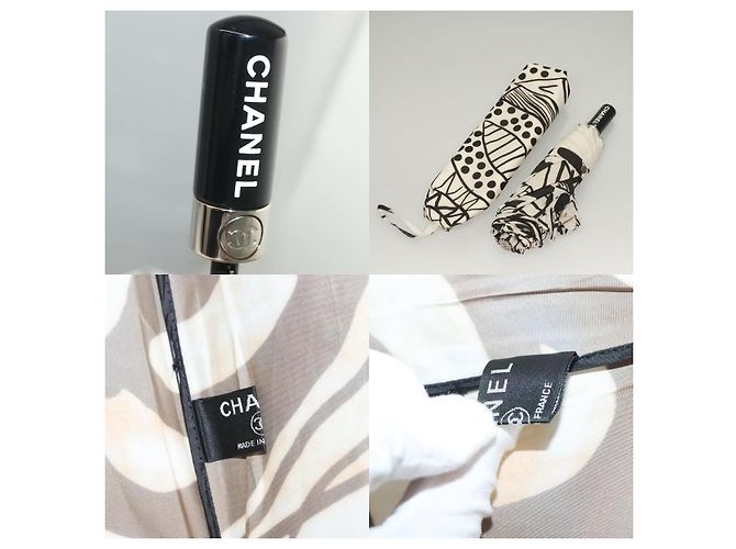 Faltregenschirm Chanel CC Weiß - Ansicht 5