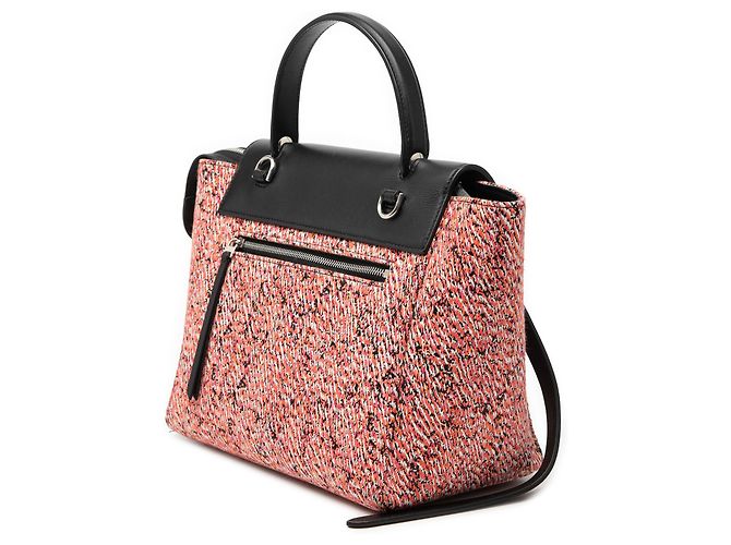 Céline Borsa a tracolla in micro tweed rosa Celine - vista 2