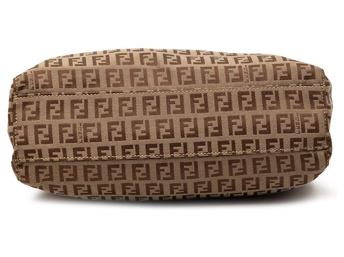 Fendi Braune Zucchino Canvas Tote Hellbraun - Ansicht 3