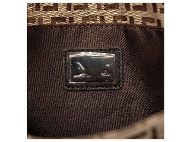 Fendi Braune Zucchino Canvas Tote Hellbraun - Ansicht 5
