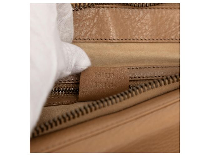 Borsa in pelle marrone medio Gucci 1973 Caramello - vista 6
