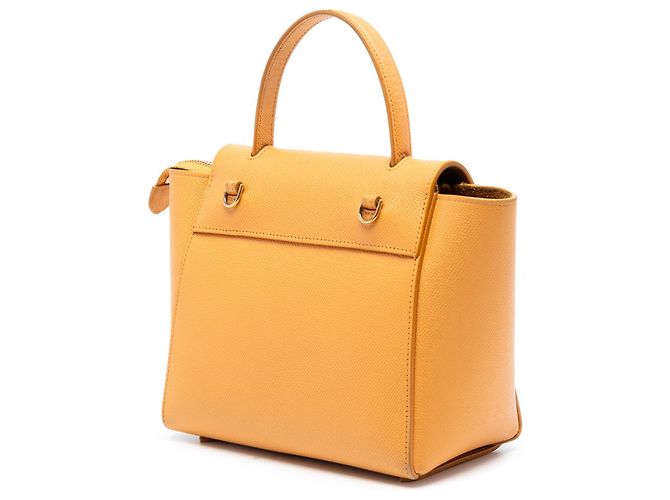 Belt Bag Céline Borsa a cintura in pelle di vitello granitato gialla Celine Giallo Senape - vista 2