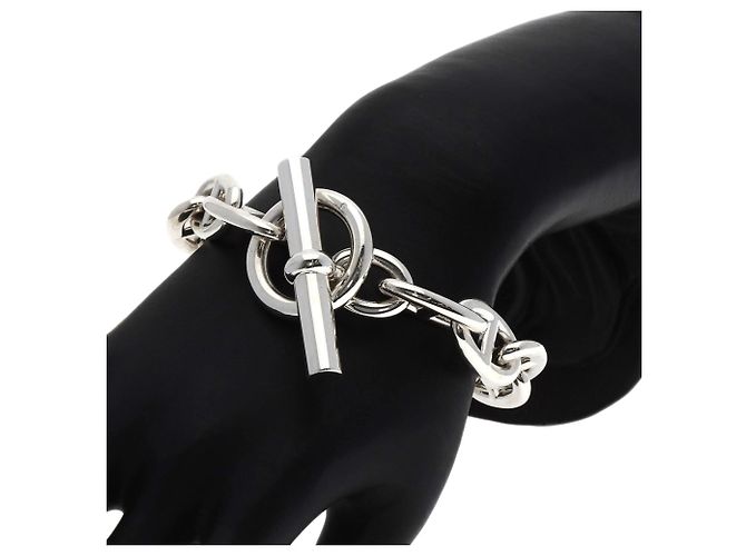 Bracciale Charm Chaine d'Ancre TGM 11 Link Hermès Argento - vista 7